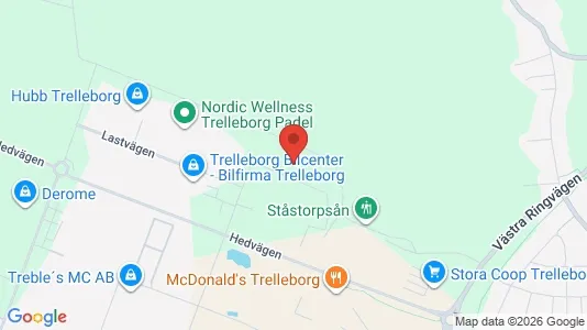 Industrilokaler att hyra i Trelleborg - kort over placeringen