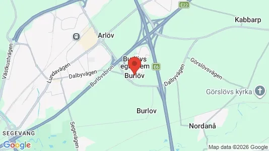 Industrilokaler att hyra i Burlöv - kort over placeringen