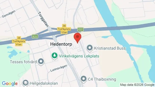 Industrilokaler att hyra i Kristianstad - kort over placeringen