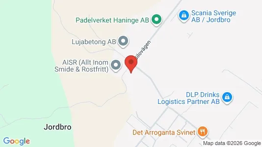 Industrilokaler att hyra i Haninge - kort over placeringen