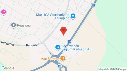 Industrilokaler att hyra i Falköping - kort over placeringen