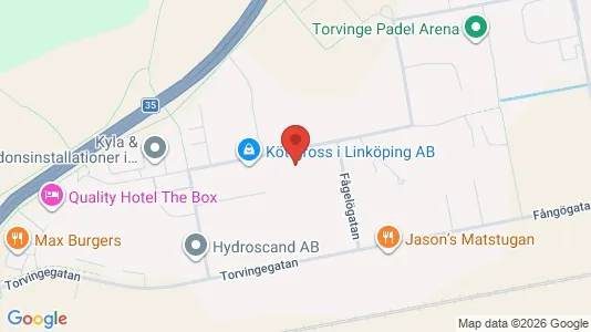 Industrilokaler att hyra i Linköping - kort over placeringen