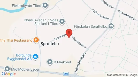 Industrilokaler att hyra i Tibro - kort over placeringen