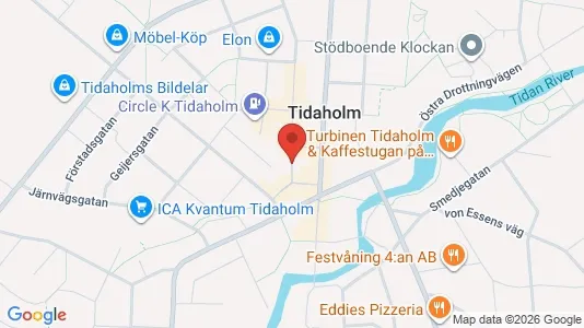 Industrilokaler att hyra i Tidaholm - kort over placeringen