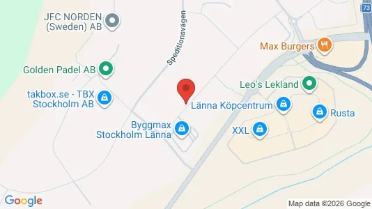 Industrilokaler att hyra i Huddinge - kort over placeringen