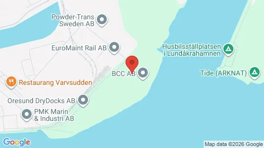 Industrilokaler att hyra i Landskrona - kort over placeringen