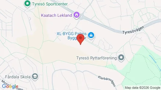 Industrilokaler att hyra i Tyresö - kort over placeringen