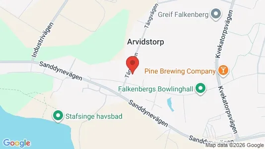 Industrilokaler att hyra i Falkenberg - kort over placeringen