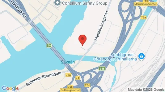 Lagerlokaler att hyra i Göteborg Östra - kort over placeringen