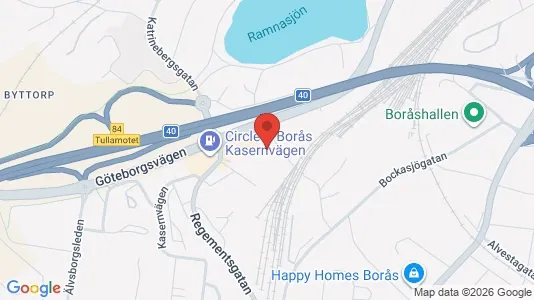 Lagerlokaler att hyra i Borås - kort over placeringen