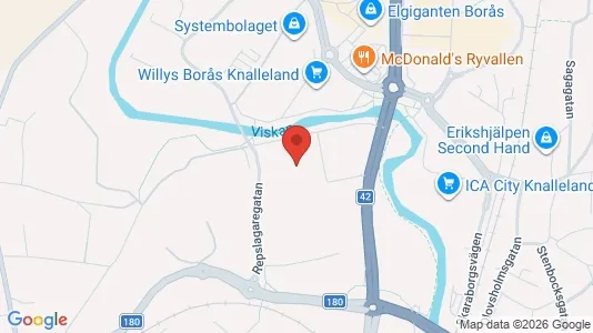 Lagerlokaler att hyra i Borås - kort over placeringen