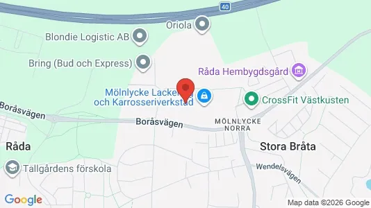 Lagerlokaler att hyra i Härryda - kort over placeringen