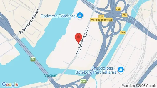 Lagerlokaler att hyra i Göteborg Östra - kort over placeringen