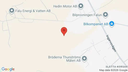 Industrilokaler att hyra i Falun - kort over placeringen
