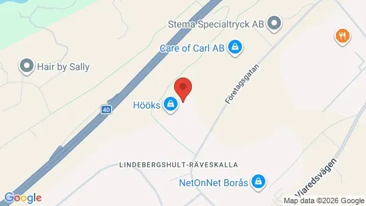 Lagerlokaler att hyra i Borås - kort over placeringen