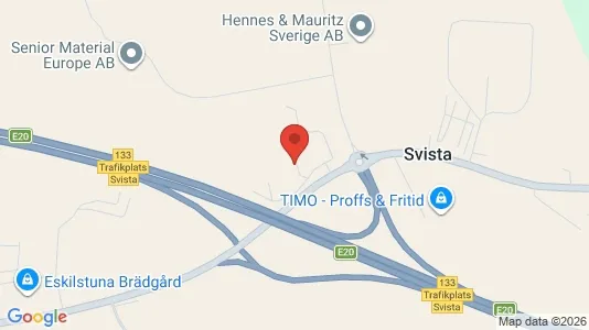 Industrilokaler att hyra i Eskilstuna - kort over placeringen