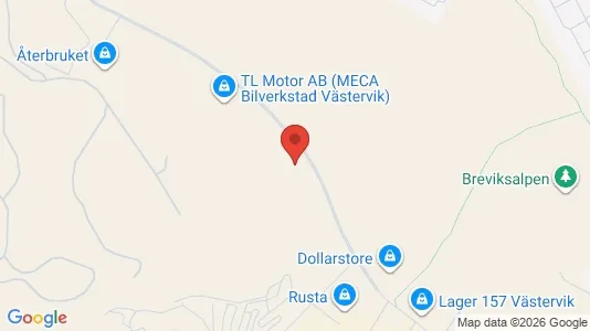 Industrilokaler att hyra i Västervik - Bild från Google Street View
