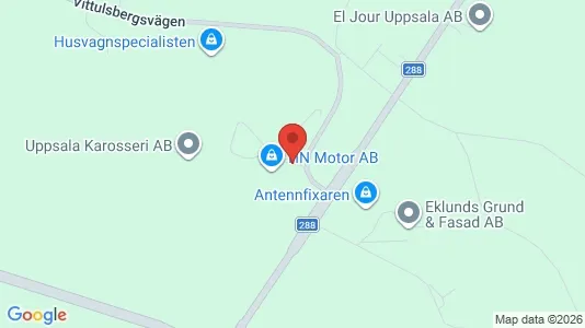 Industrilokaler att hyra i Uppsala - kort over placeringen