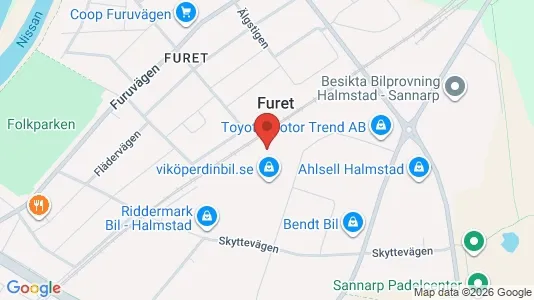 Industrilokaler att hyra i Halmstad - kort over placeringen