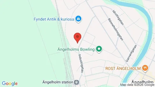 Industrilokaler att hyra i Ängelholm - kort over placeringen