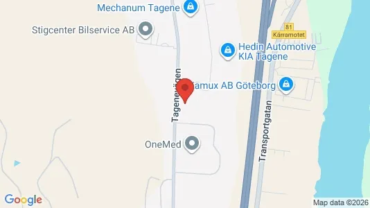 Industrilokaler att hyra i Göteborg Centrum - kort over placeringen