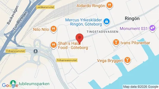 Lagerlokaler att hyra i Lundby - kort over placeringen