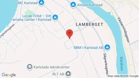 Industrilokaler att hyra i Karlstad - kort over placeringen