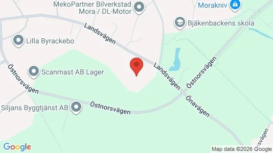 Industrilokaler att hyra i Mora - kort over placeringen