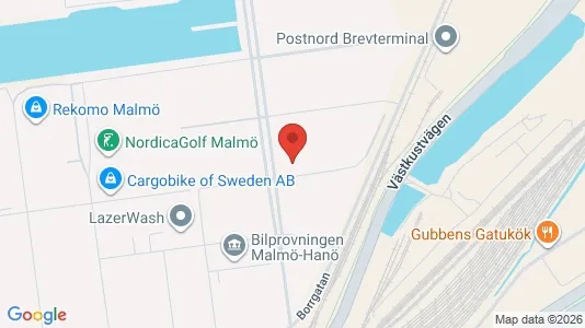 Industrilokaler att hyra i Malmö Centrum - kort over placeringen