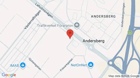 Industrilokaler att hyra i Halmstad - kort over placeringen