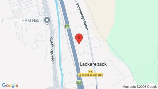 Industrilokaler att hyra i Mölndal - kort over placeringen