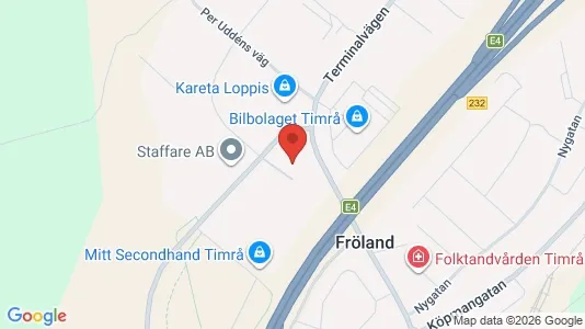 Industrilokaler att hyra i Timrå - kort over placeringen