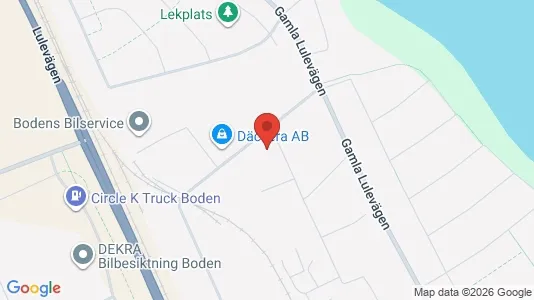 Industrilokaler att hyra i Boden - kort over placeringen