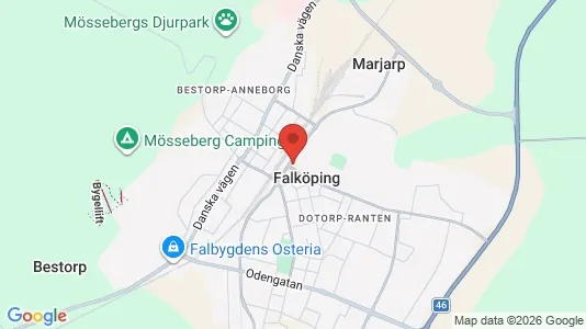 Lagerlokaler att hyra i Falköping - kort over placeringen