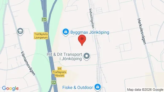 Industrilokaler att hyra i Jönköping - kort over placeringen