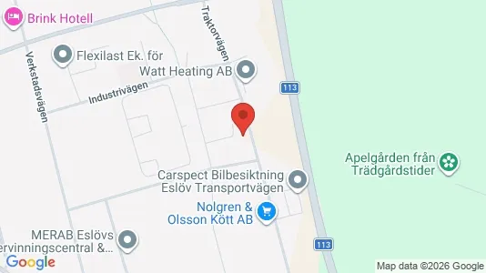 Industrilokaler att hyra i Eslöv - kort over placeringen