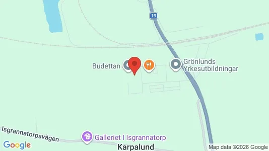 Industrilokaler att hyra i Kristianstad - kort over placeringen