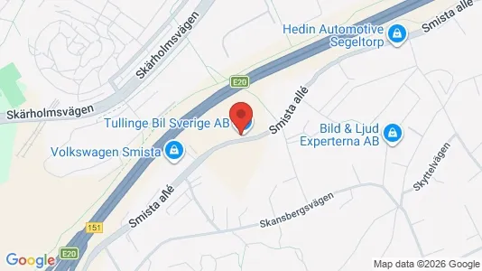 Industrilokaler att hyra i Huddinge - kort over placeringen