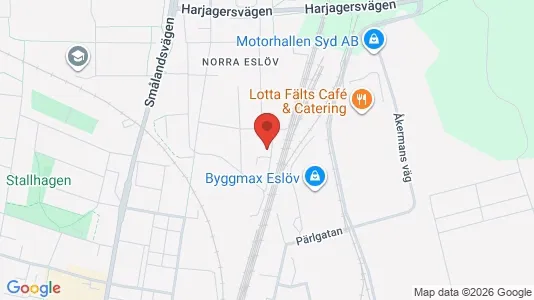 Industrilokaler att hyra i Eslöv - kort over placeringen