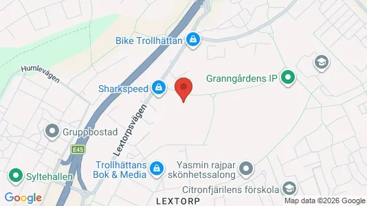 Industrilokaler att hyra i Trollhättan - kort over placeringen