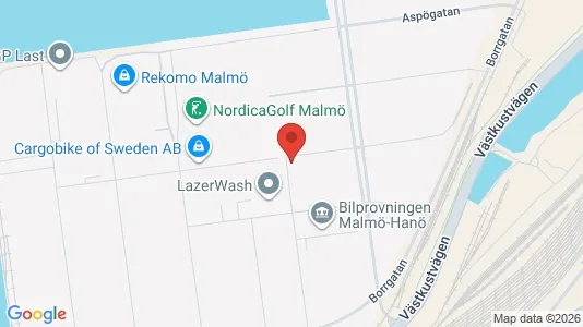 Industrilokaler att hyra i Malmö Centrum - kort over placeringen