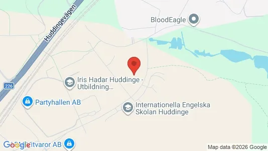 Industrilokaler att hyra i Huddinge - kort over placeringen
