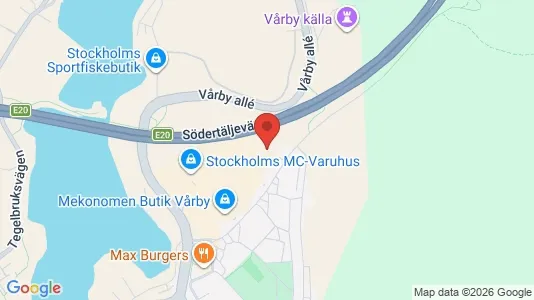 Industrilokaler att hyra i Huddinge - kort over placeringen