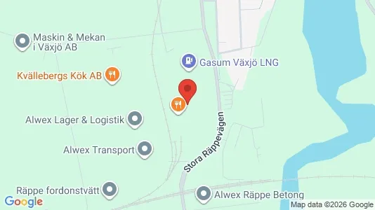 Industrilokaler att hyra i Växjö - kort over placeringen