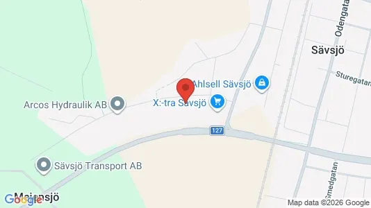 Industrilokaler att hyra i Sävsjö - kort over placeringen