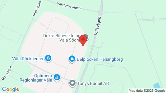 Industrilokaler att hyra i Helsingborg - kort over placeringen