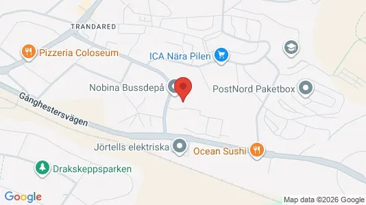 Industrilokaler att hyra i Borås - kort over placeringen