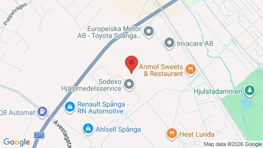 Industrilokaler att hyra i Västerort - kort over placeringen