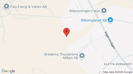 Industrilokaler att hyra i Falun - kort over placeringen