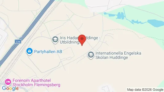 Industrilokaler att hyra i Huddinge - kort over placeringen